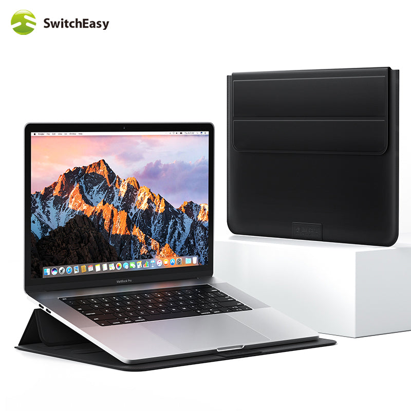 EasyStand Leather MacBook Sleeve / Sleeve stand – SwitchEasy