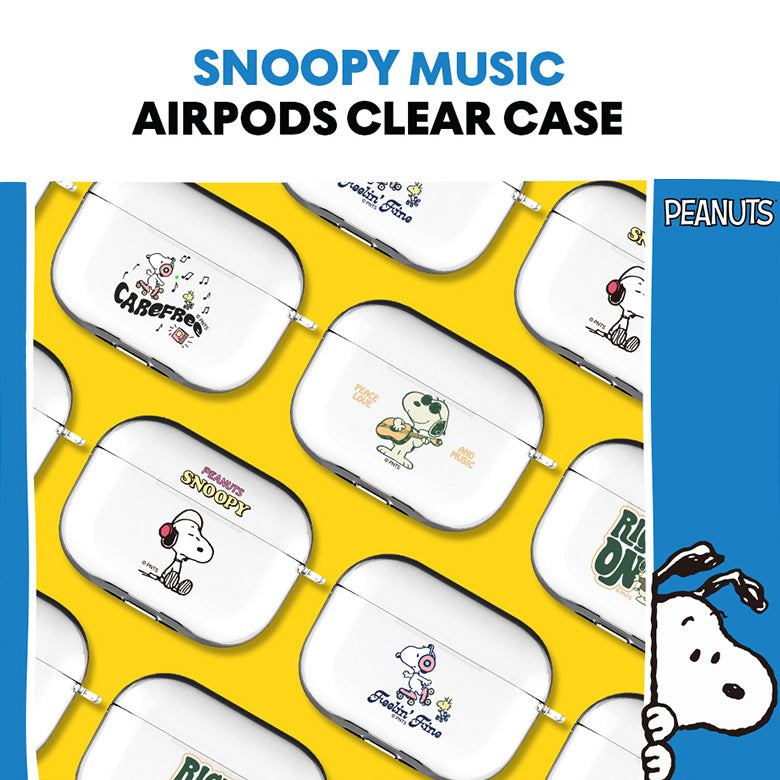 Snoopy Clear Slim Apple AirPods Case Cover