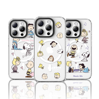 Peanuts Snoopy MagSafe Shockproof Clear Case Cover