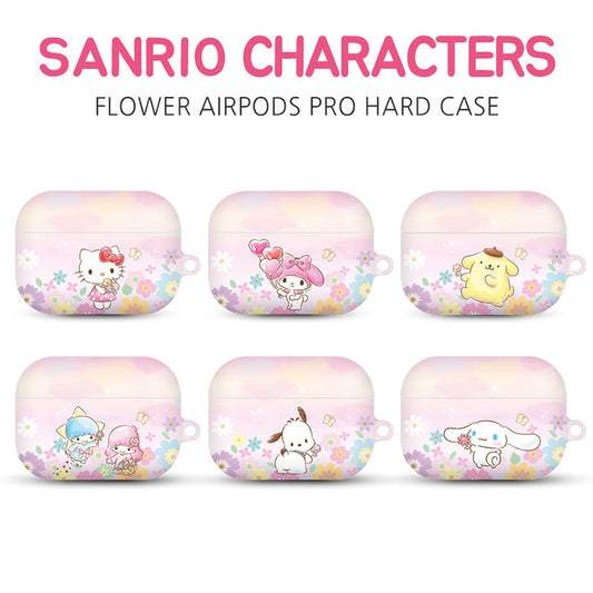 Sanrio Characters Flower Hard Apple AirPods Charging Case Cover