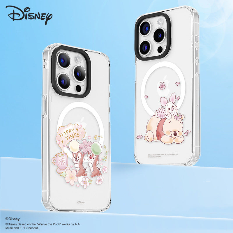 Disney Winnie the Pooh Blossom MagSafe Shockproof Transparent Case Cover