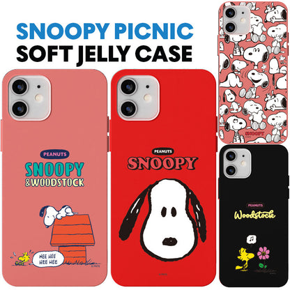 Peanuts Snoopy Liquid Silicone Soft Color Jelly Case Cover