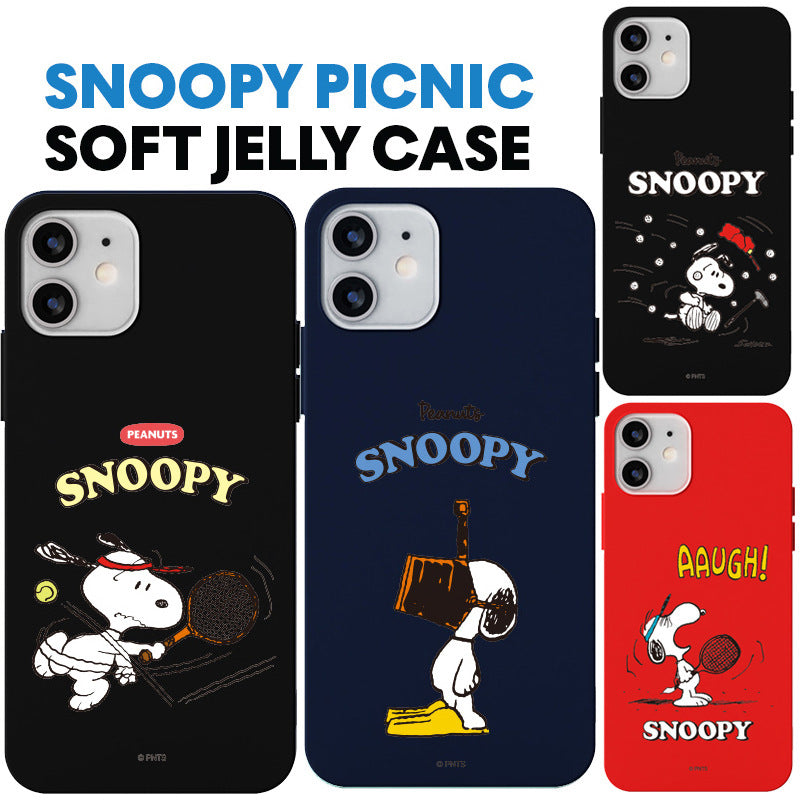 Peanuts Snoopy Liquid Silicone Soft Color Jelly Case Cover