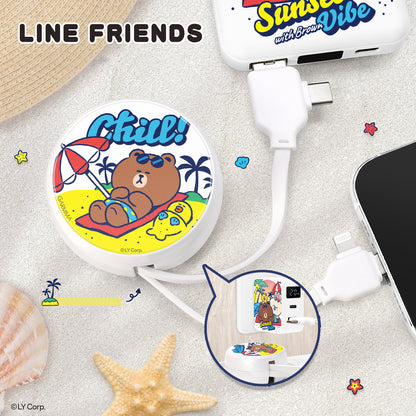 GARMMA Line Friends PD Fast Charge Lightning+Type-C Extracted Extension Cable