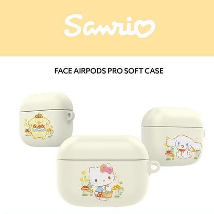 Sanrio Characters Mushroom Face Soft Apple AirPods Charging Case Cover