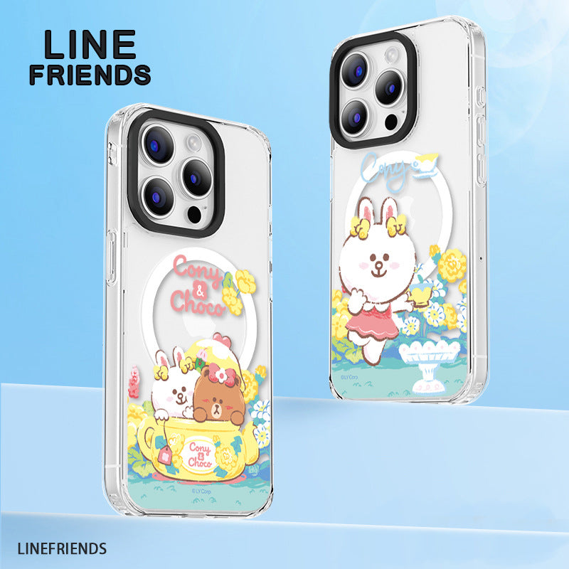 Line Friends Garden MagSafe Shockproof Transparent Case Cover