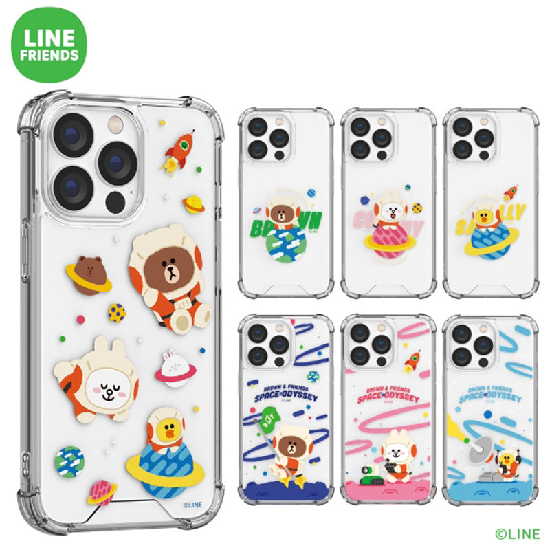 Line Friends Space Clear Air Cushion Reinforced Case Cover