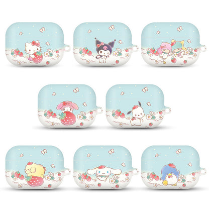 Sanrio Characters Strawberry Hard Apple AirPods Charging Case Cover