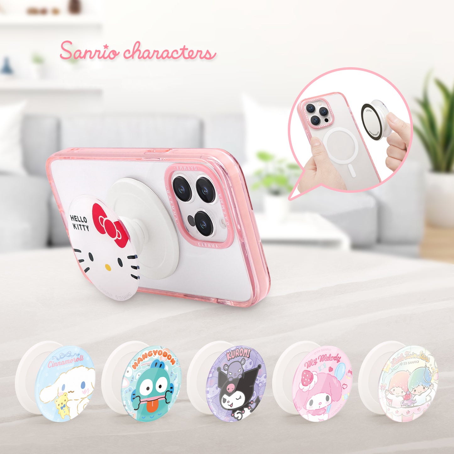 GARMMA Sanrio Characters Magnetic Airbag Bracket Phone Holder