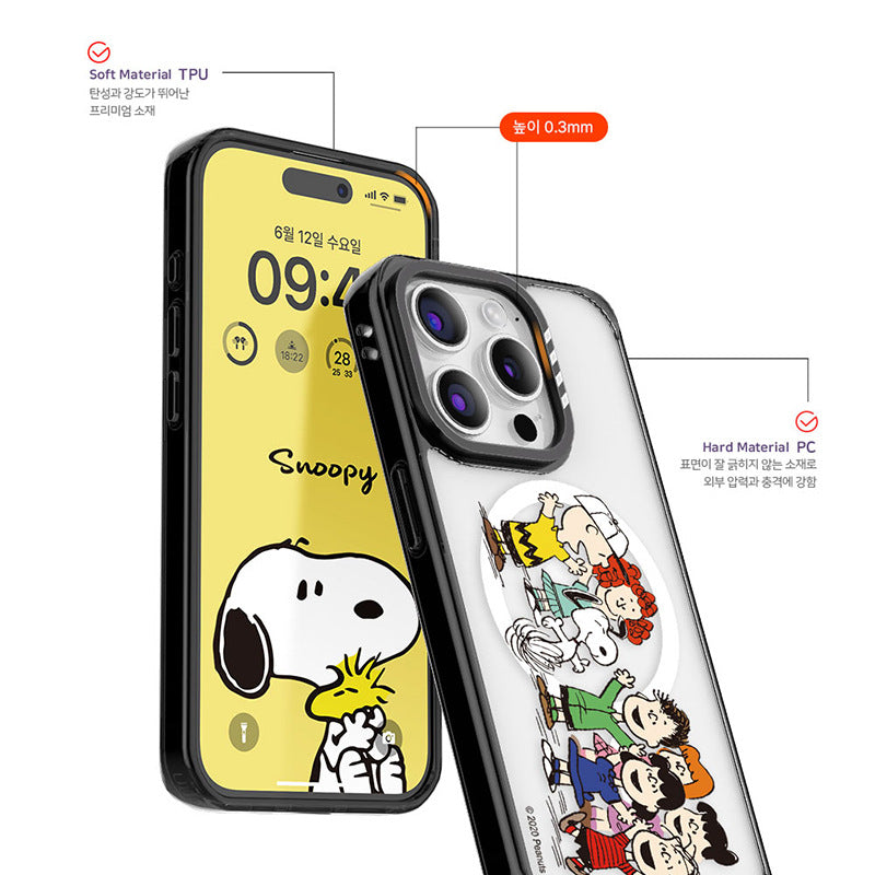 Peanuts Snoopy MagSafe Clear Shockproof Case Cover