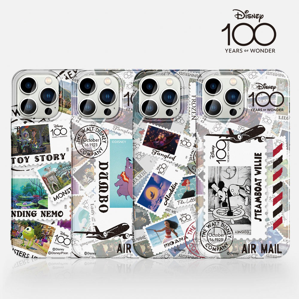 Disney 100th Anniversary Stamp TPU PC Back Cover Case Armor King