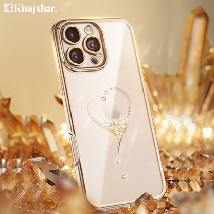 KINGXBAR Wish Swarovski Sparkle Crystals Clear Hard PC Case Cover