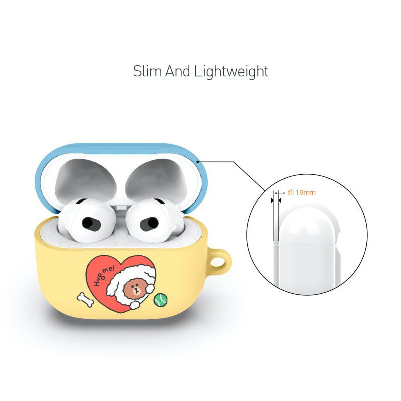 Line Friends Puppy Brown Apple AirPods Charging Case Cover