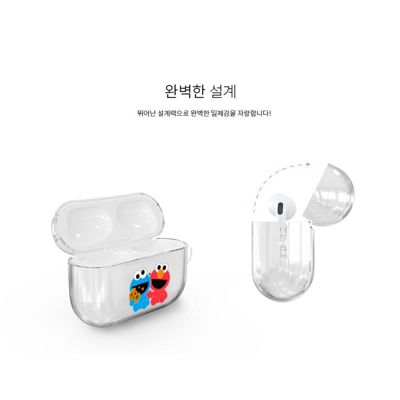 Sesame Street Clear Apple AirPods Charging Case Cover