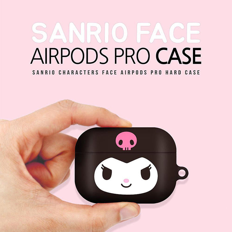 Sanrio Characters Big Face Hard Apple AirPods Charging Case Cover