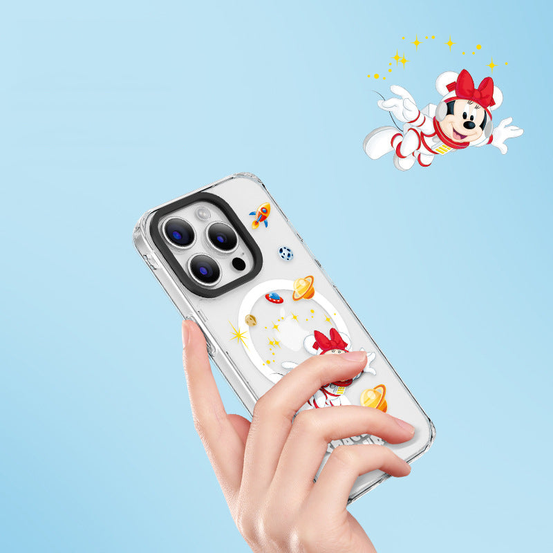 Disney Mickey and Friends Space Journey MagSafe Shockproof Transparent Case Cover