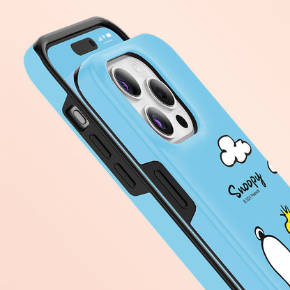 Snoopy Guard Up Shockproof TPU+PC Dual Layer Combo Case Cover