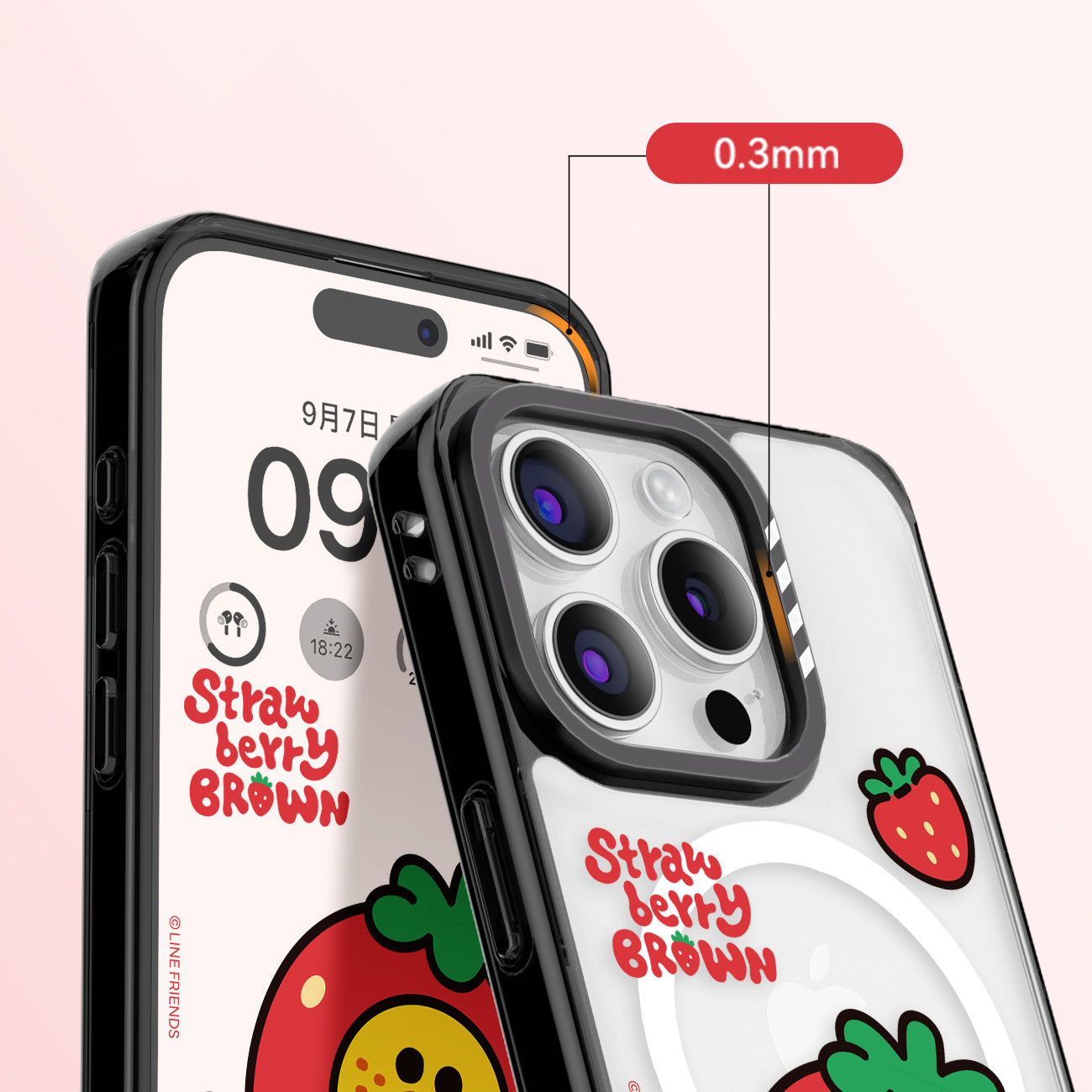 Line Friends Strawberry MagSafe Shockproof Case Cover