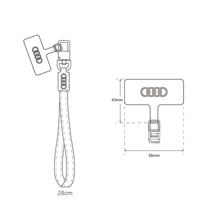 AUDI Synthetic Leather Handstrap Phone Lanyard - GT D1