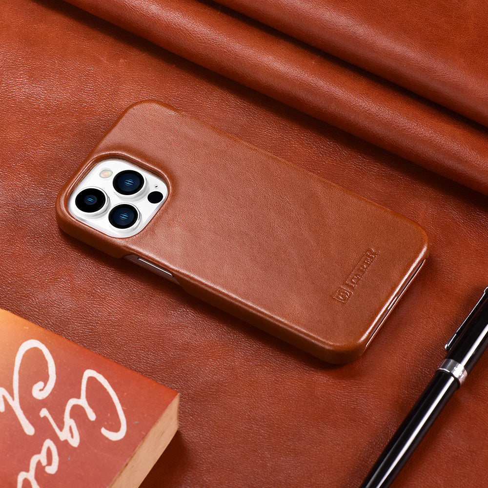 Leather case for iPhone xr ~ calfskin red