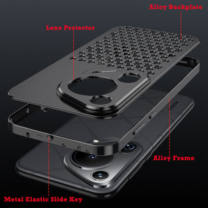 Kylin Armor Elastic Buckle Heat Dissipation Metal Case Cover for Honor | Huawei Smartphones