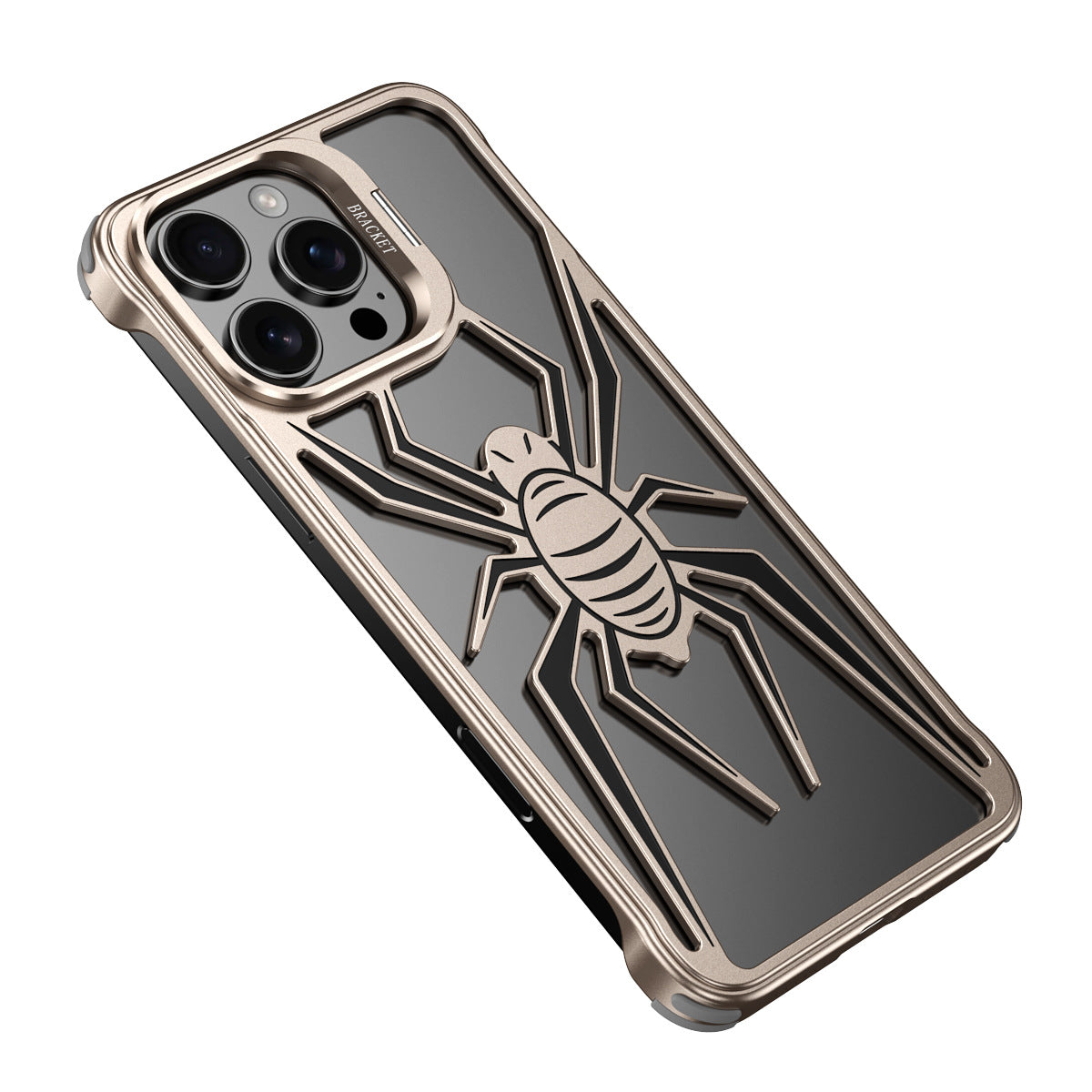 Armor King Spider Aluminum Alloy Lens Kickstand Shockproof Metal Case Cover