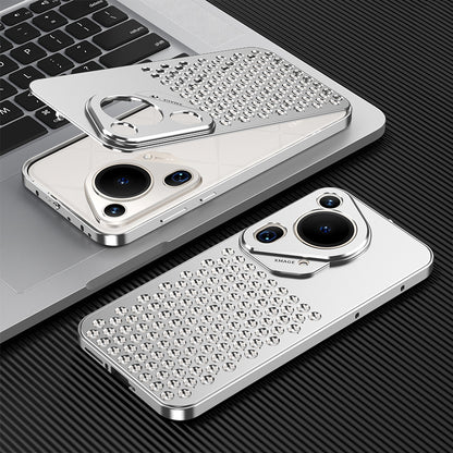 Kylin Armor Elastic Buckle Heat Dissipation Metal Case Cover for Honor | Huawei Smartphones