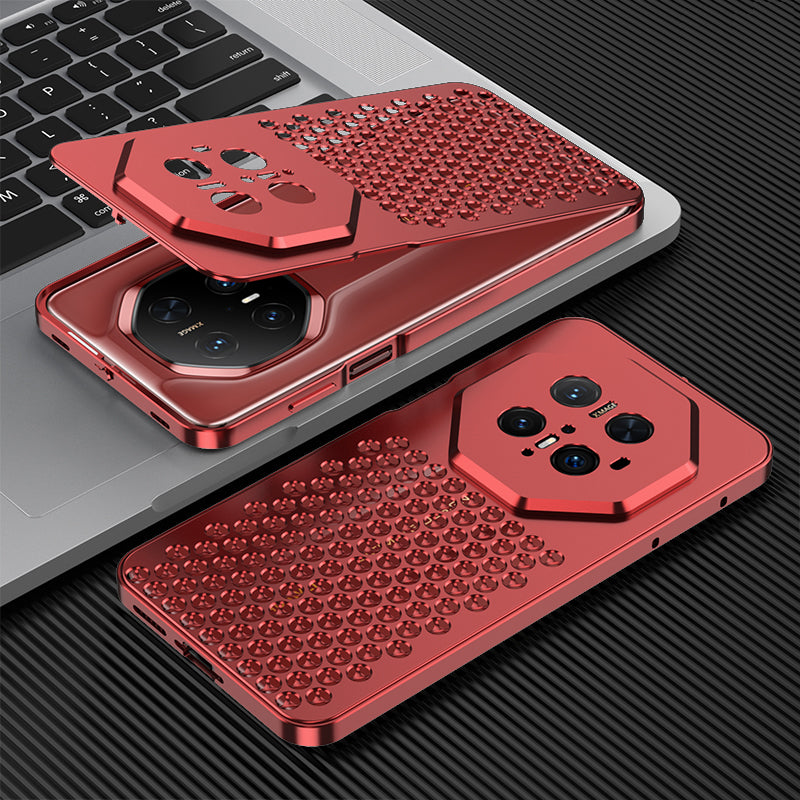 Kylin Armor Elastic Buckle Heat Dissipation Metal Case Cover for Honor | Huawei Smartphones