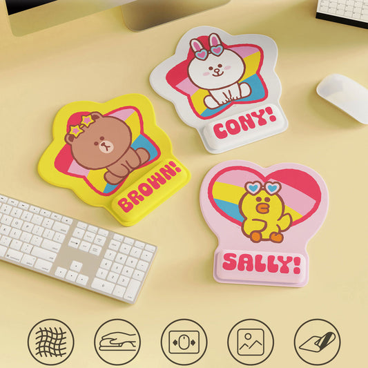 Line Friends Rainbow Wrist Rest Cushion Mouse Pad