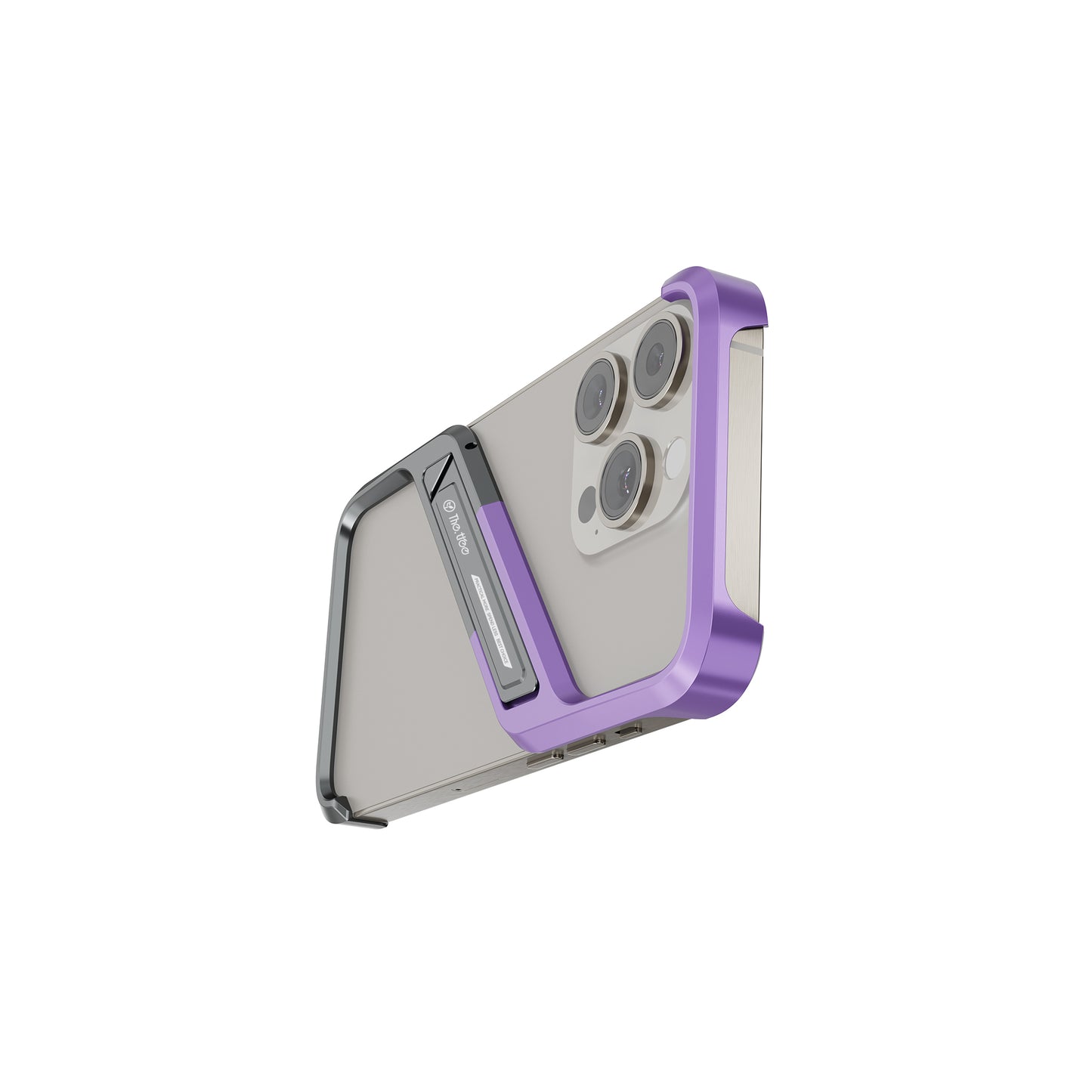 Armor King Geometric Fulcrum Kickstand Frameless Metal Case Cover