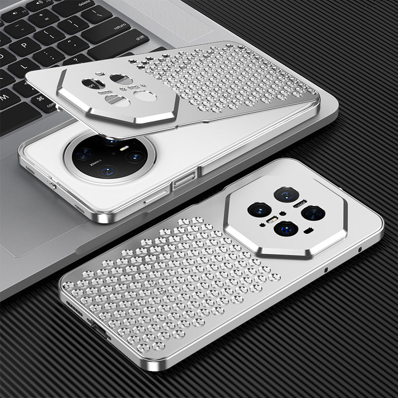 Kylin Armor Elastic Buckle Heat Dissipation Metal Case Cover for Honor | Huawei Smartphones