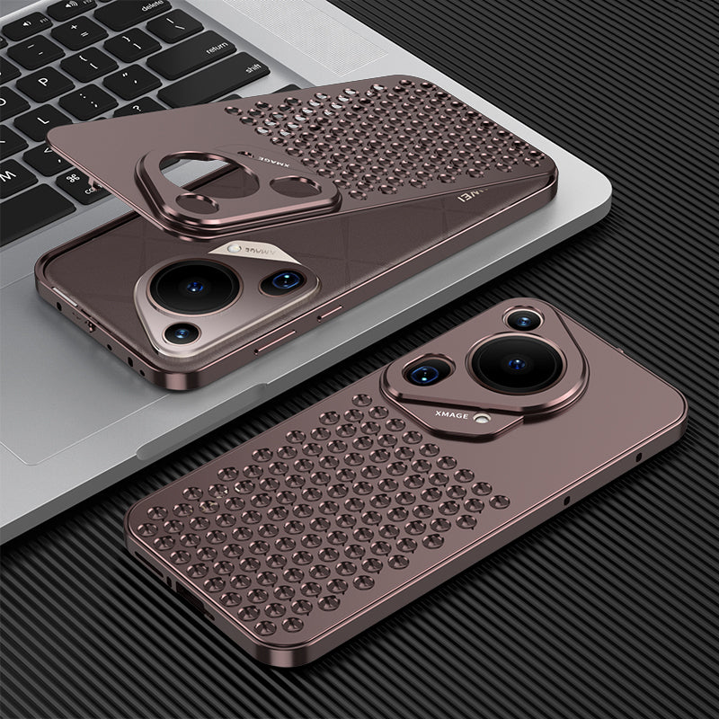 Kylin Armor Elastic Buckle Heat Dissipation Metal Case Cover for Honor | Huawei Smartphones