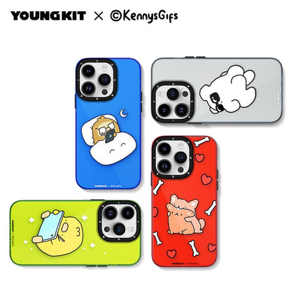 YOUNGKIT X KennysGifs Slim Thin Matte Anti-Scratch Back Shockproof Cover Case