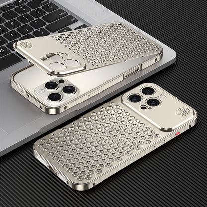 Kylin Armor Elastic Buckle Heat Dissipation Aromatherapy Metal Case Cover