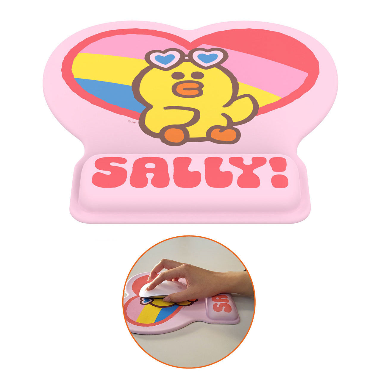 Line Friends Rainbow Wrist Rest Cushion Mouse Pad