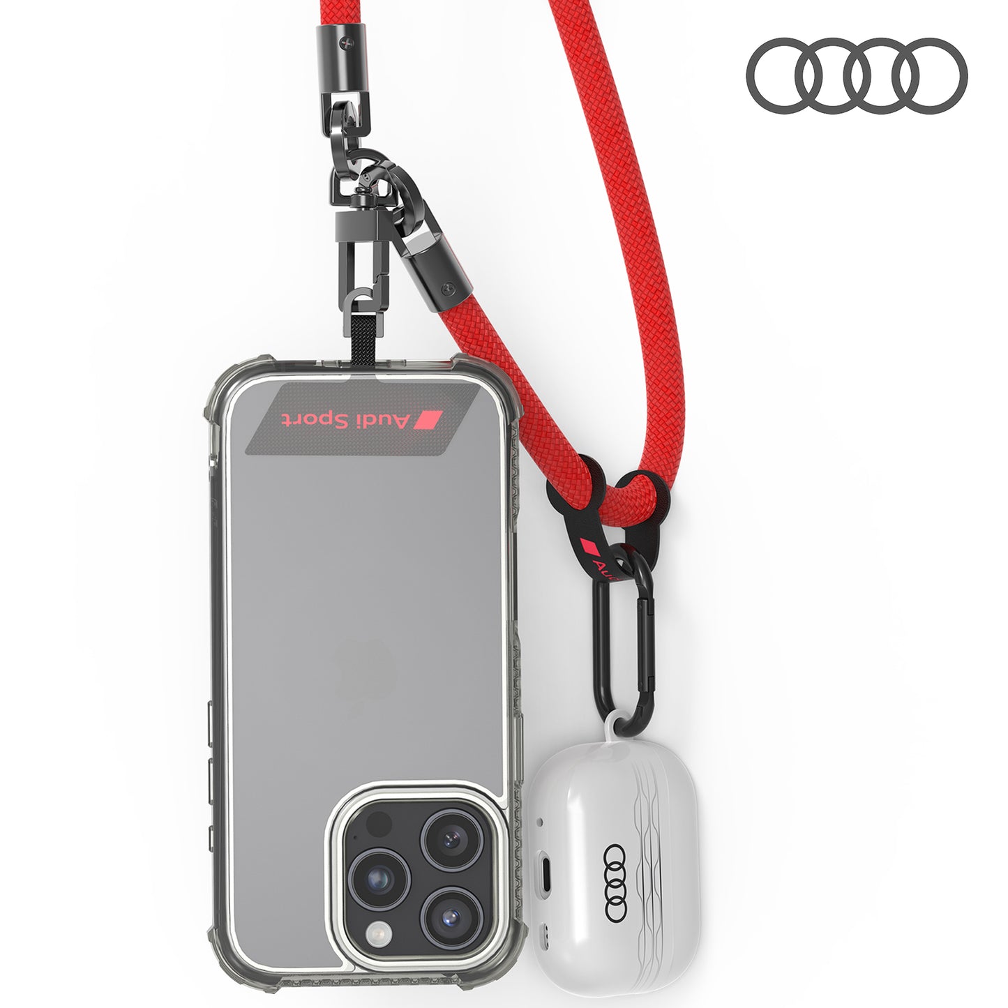 AUDI Sport Nylon Crossbody Phone Lanyard 10mm - RSQ D1