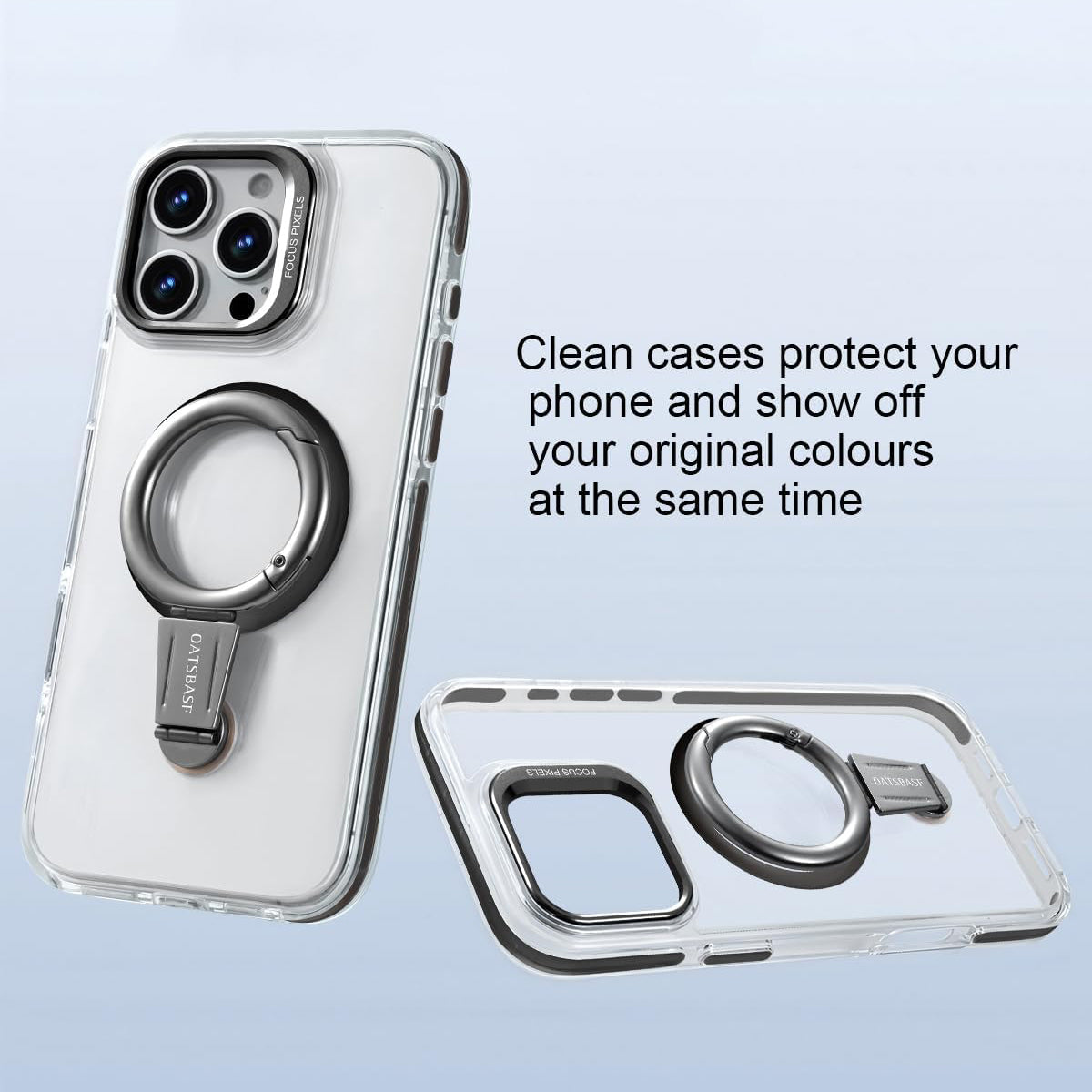 Oatsbasf One Buckle MagSafe Hook Ring Bracket Airbag Shockproof Case Cover