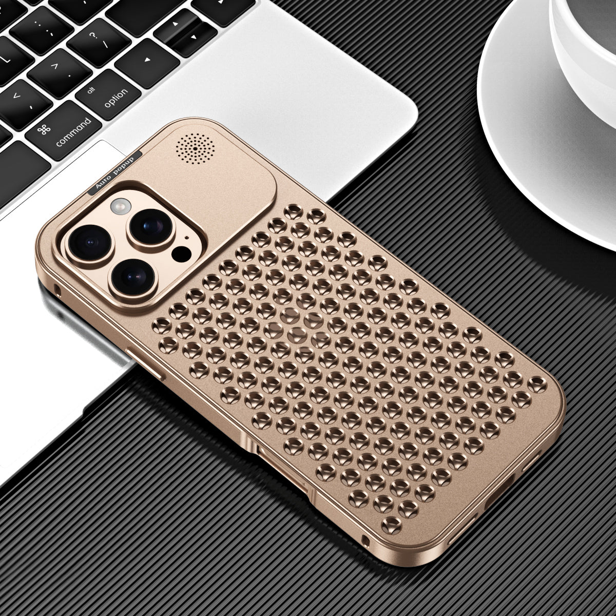 R-Just Aluminum Metal Heat Dissipation Aromatherapy Protective Case Cover