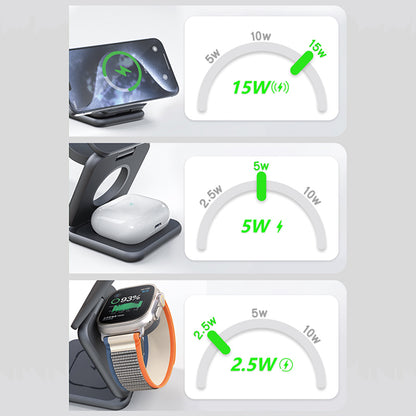 Audi 3-in-1 Foldable & Portable Magnetic Wireless Charger