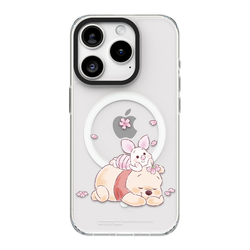 Disney Winnie the Pooh Blossom MagSafe Shockproof Transparent Case Cover