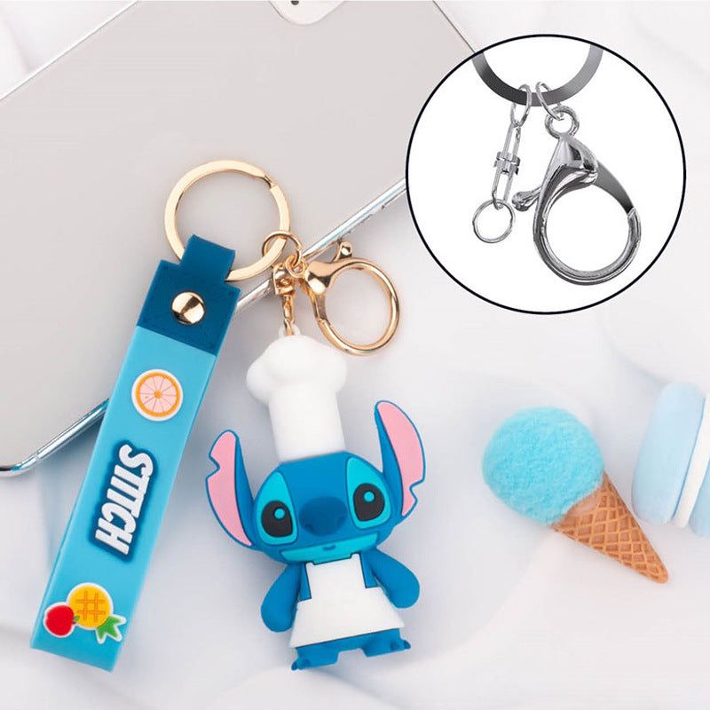 Disney Enjoy Series Key Ring Doll Pendant Keychain Anti-lost Lanyard