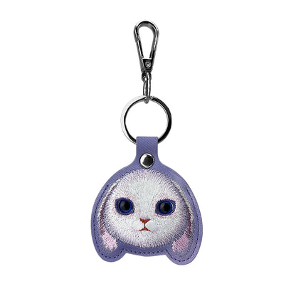 Nimmy Friends Big Eyes Cute Pets Embroidery Apple AirTag Case Holder Keychain Locator