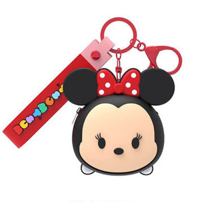 Disney Tsum Tsum Soft Pouch Key Ring Doll Pendant Keychain Anti-lost Lanyard