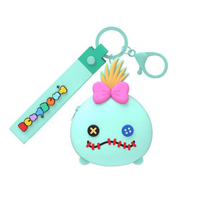 Disney Tsum Tsum Soft Pouch Key Ring Doll Pendant Keychain Anti-lost Lanyard