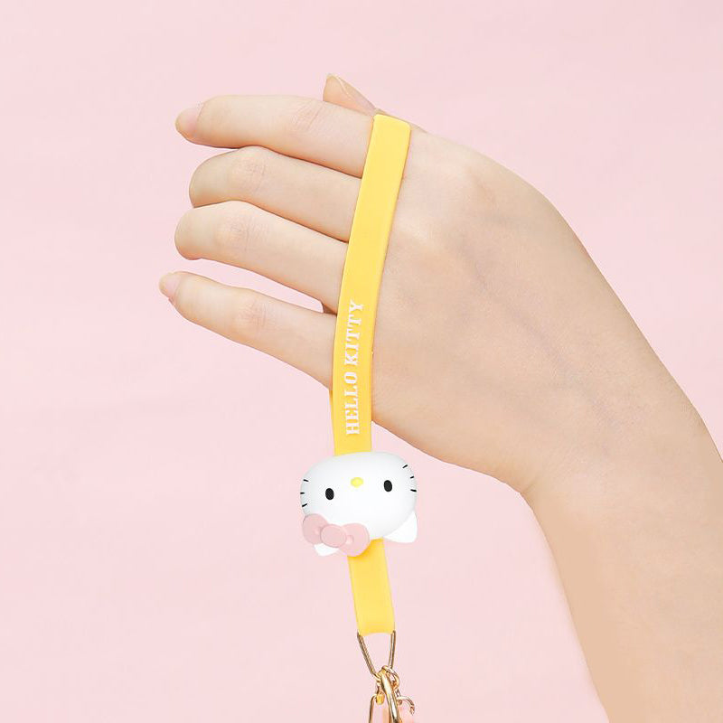 UKA Hello Kitty Keychain Ring Cute Doll Pendant Anti-lost Strap Silicone Lanyard