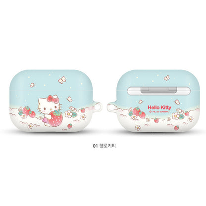 Sanrio Characters Strawberry Hard Apple AirPods Charging Case Cover