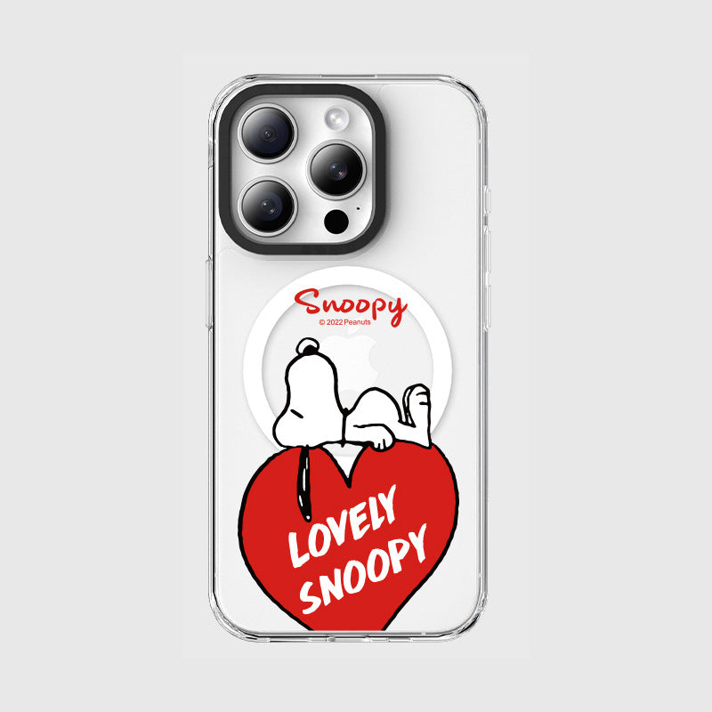 Peanuts Snoopy MagSafe Shockproof Clear Case Cover