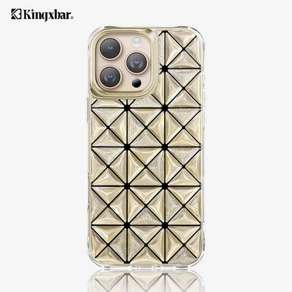 KINGXBAR Lattice 3D Shockproof Back Cover Case