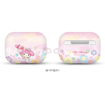 Sanrio Characters Flower Hard Apple AirPods Charging Case Cover