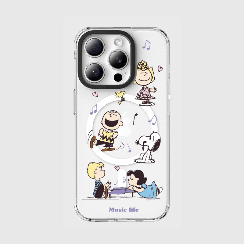 Peanuts Snoopy MagSafe Shockproof Clear Case Cover